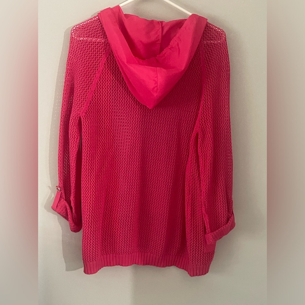 Ruby Rd. Pink Mesh Zip-up Jacket S - Picture 5 of 5